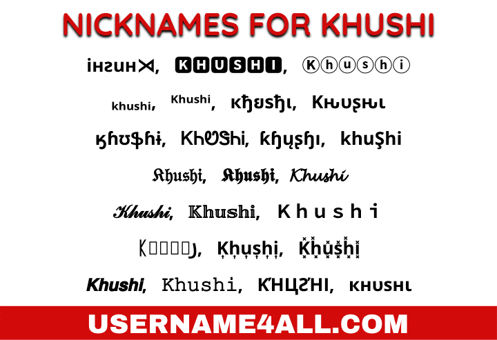 Nicknames For Khushi To Use On Instagram Facebook Discord And More