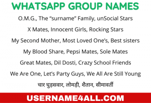 WhatsApp Group Names