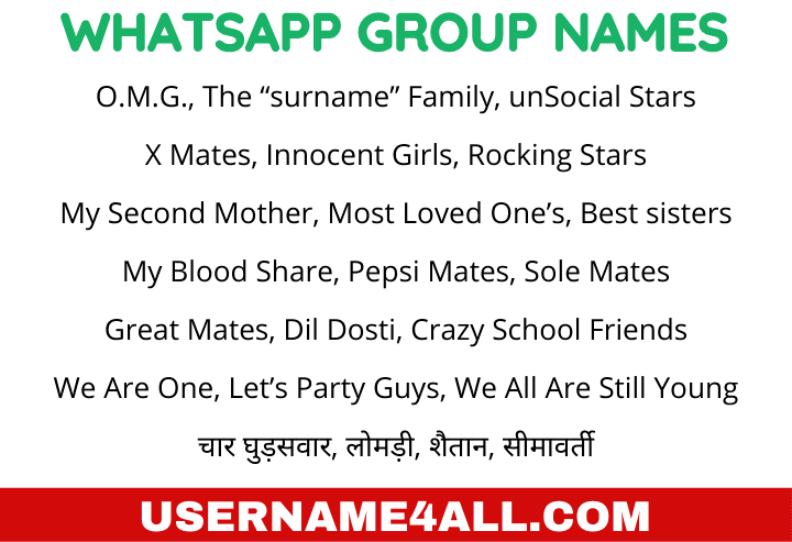 Top 250 Whatsapp Group Names For Girls 4 Friends Family