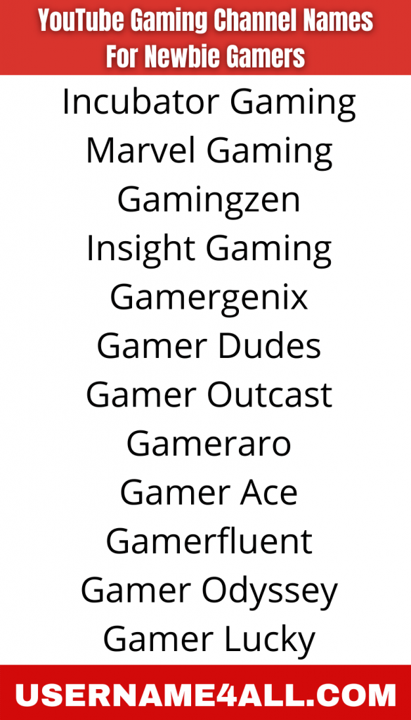 Gaming Channel Name Ideas! for gamer or streamer #03