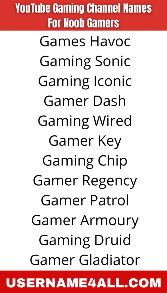 29 Best Names for Start a Good  Gaming Channel 