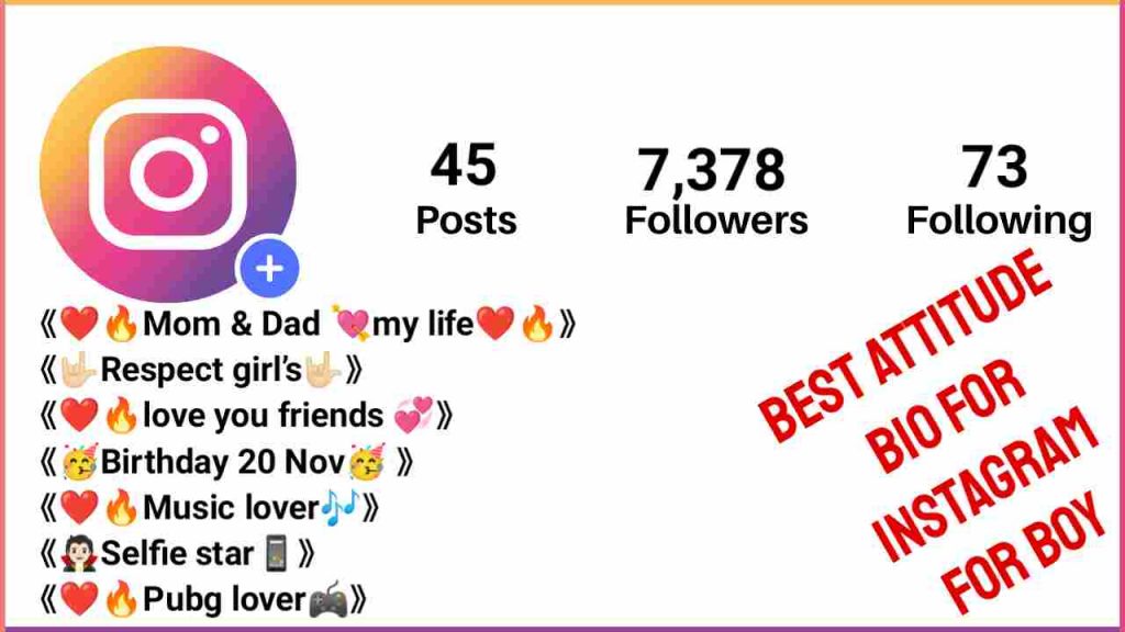 Best Attitude Bio For Instagram For Boy
