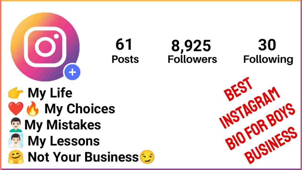 Best Instagram Bio For Boys Business