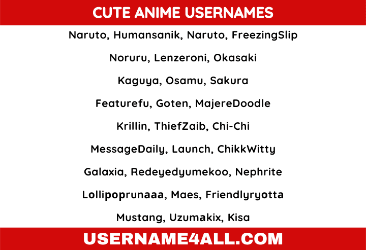 Nicknames for Anime: 𖣘 𝚃 𝙾 𝙼 𝙸 𝙾 𝙺 𝙰 𖣘, ꧁ღツ𝖘𝖆𝖐𝖚𝖗𝖆𝖎ツღ꧂,  うずまきナルト, ꧁ÐĚӍ҉Ǿ₦︻ȺŠ₮Ⱥ꧂, ꧁༺OTAKU༻꧂