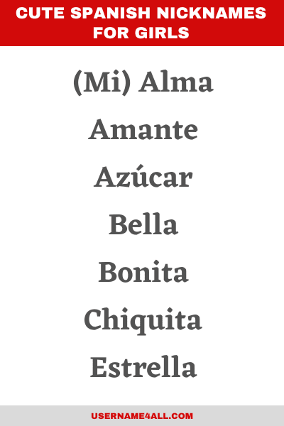 130 Funny Cute Spanish Nicknames For Girls Username4All