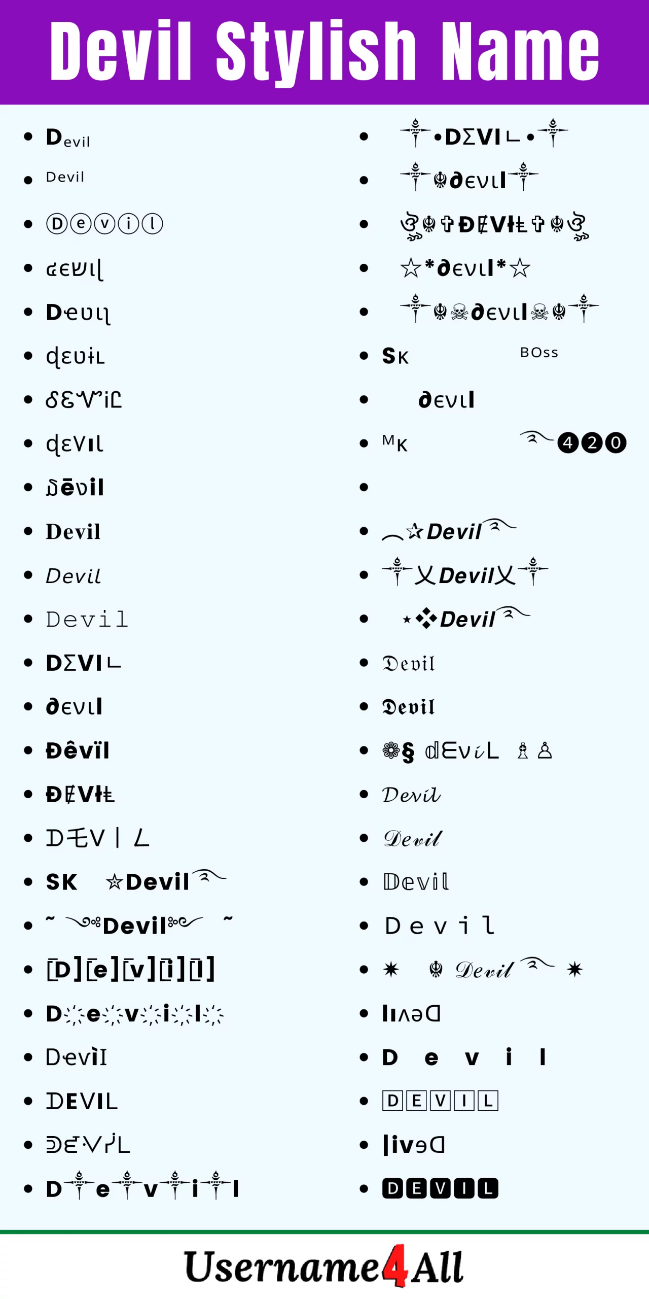 193+ Devil Stylish Names & Nicknames 🔥😍 (Copy/Paste)