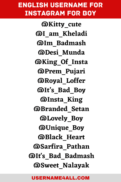cool names for instagram for boys