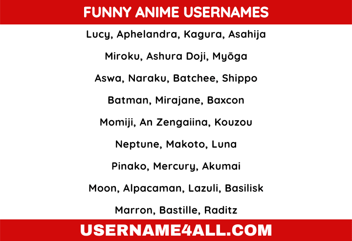 Anime Usernames (BEST & Cool Ideas In 2023) - Blog Of Tom