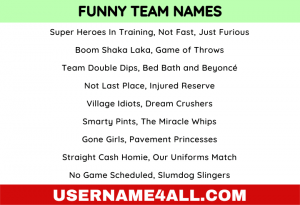 550+ Funny Team Names Ideas For Games, Sports, Business [Group Names Ideas]