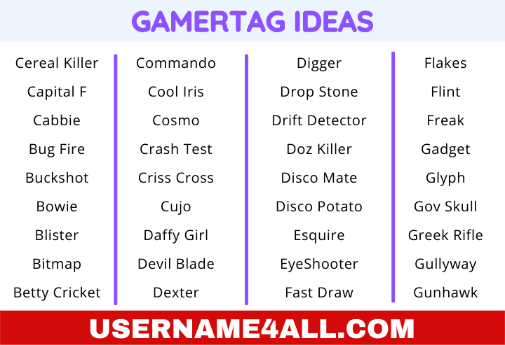 1350 Cool Gamertag Ideas List For XBOX PS4 And Pro Gamers