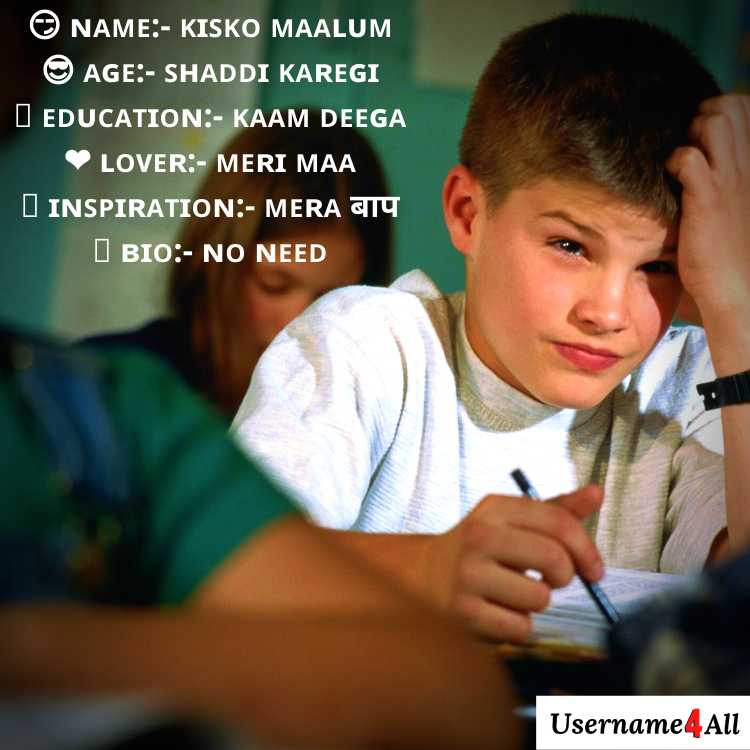 Instagram Bio For School Boys in Hindi