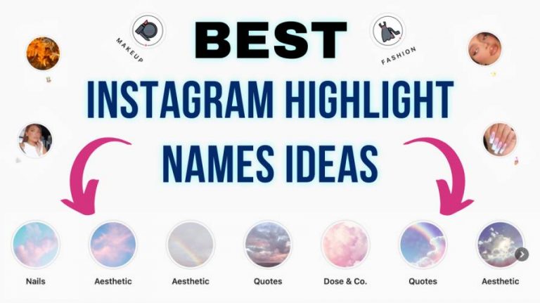 aesthetic instagram highlight names