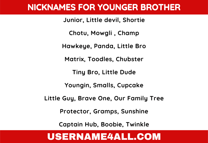 404 Best Stylish Funny Nicknames For Brother To Call Your Bro