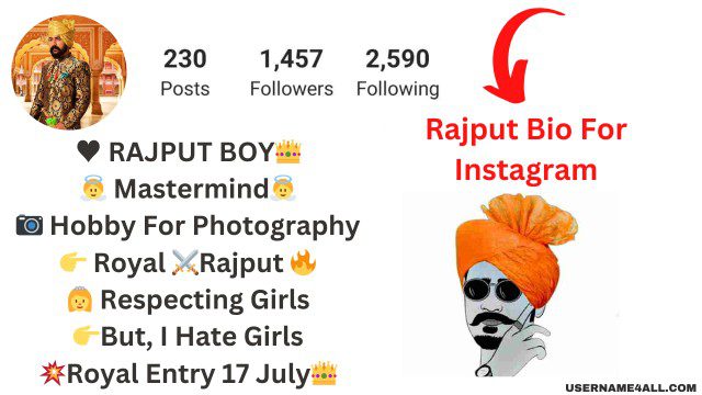 Rajput Bio For Instagram