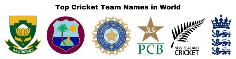 Top Cricket Team Names in World